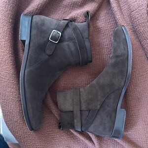 Taft Men's Dylan Suede Jodhpur Boots in Dark Brown